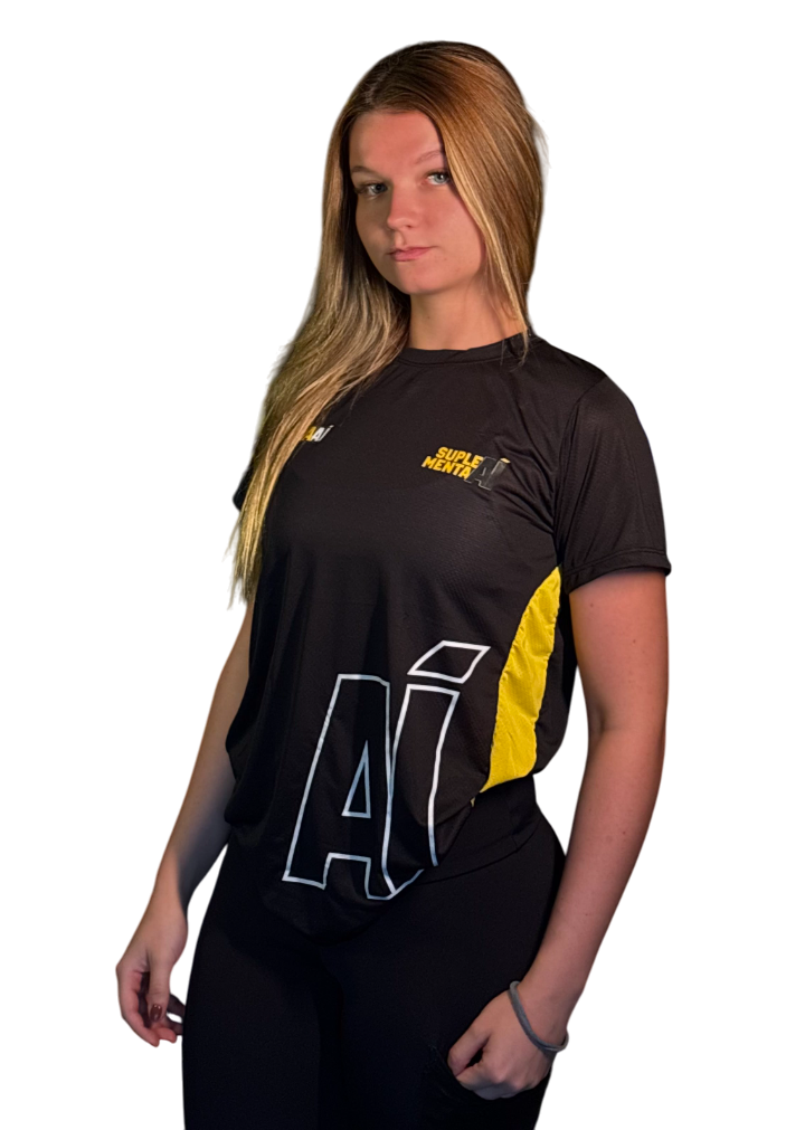 CAMISETA SUPLEMENTA AÍ + ATIVA AÍ PRETA