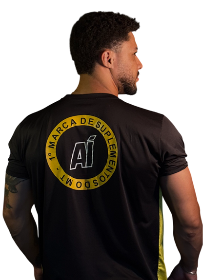 CAMISETA SUPLEMENTA AÍ + ATIVA AÍ PRETA